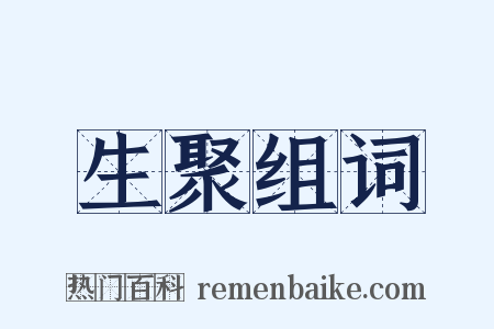 生聚组词是什么意思的图片